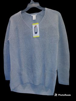 Matty M Rib Stitch V-Neck Sweater