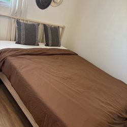 Queen Size Bed Frame + Mattress And Topper 