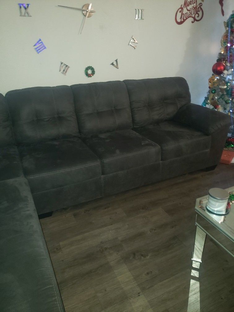 Smoke Grey Sectional Couch For Sale