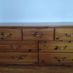 Wood Chest & Drawer Set