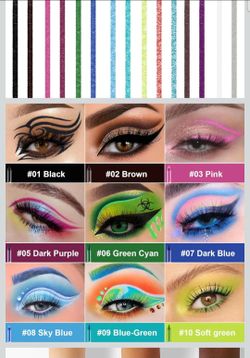 18 Colorful Eyeliner Pen Set