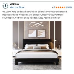 King Size Black Bed Frame 