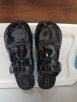 Black Patent Mary Jane Clogs