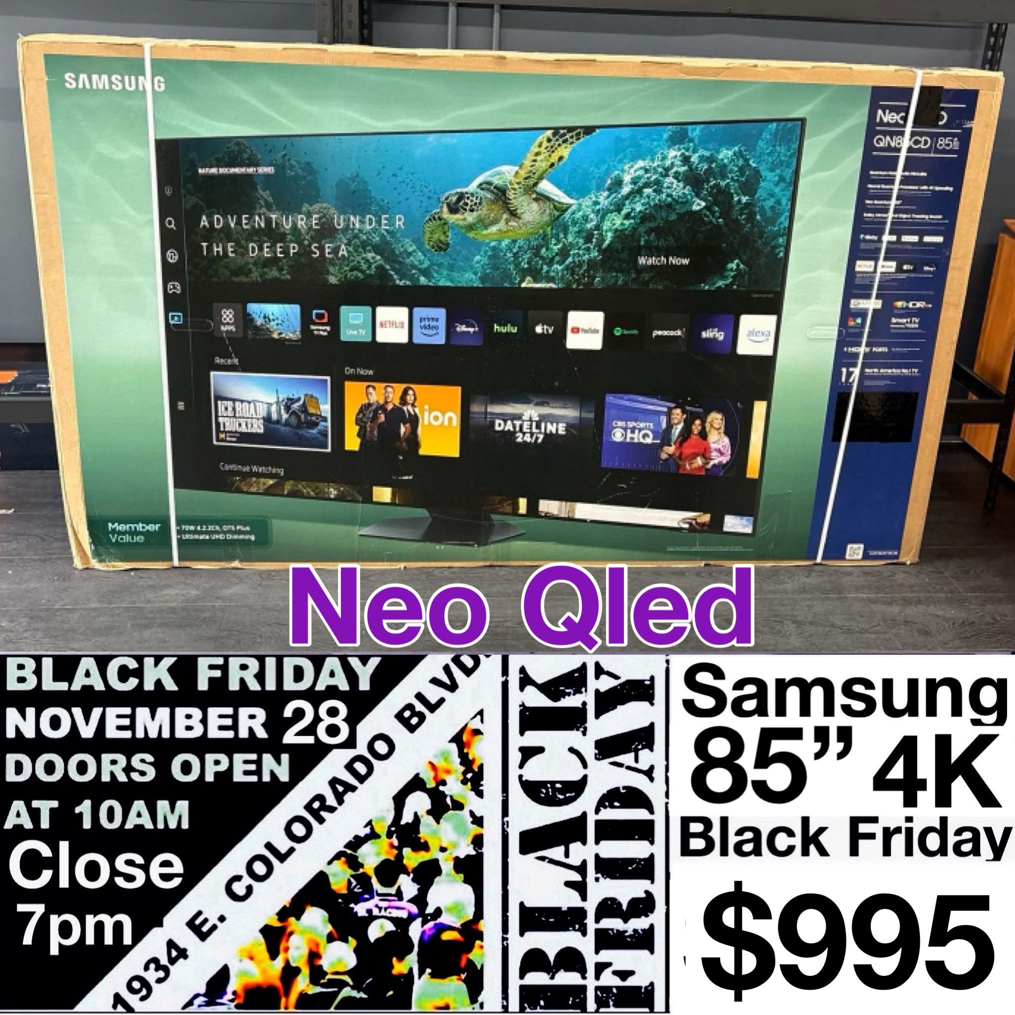 85 INCH SAMSUNG NEO QLED QN85C SMART 4k TVS AI THIN Q 
