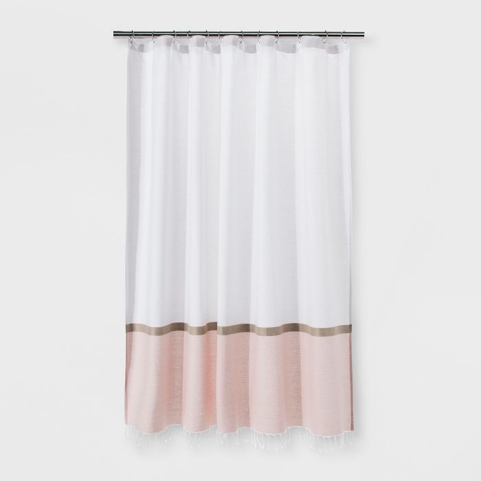 New pink and gold shower curtain