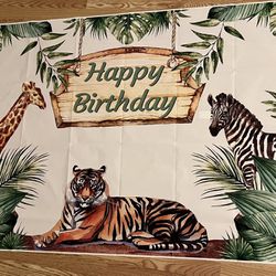Happy Birthday Safari Sign 
