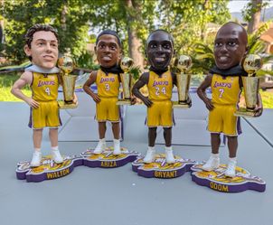 Kobe Bryant , Lamar Odom , Luke Walton , Trevor Ariza 2009 Champs bobbleheads set of 4