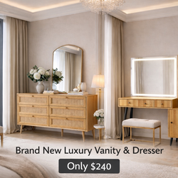 Brand new vanity, and dresser drawer for $240