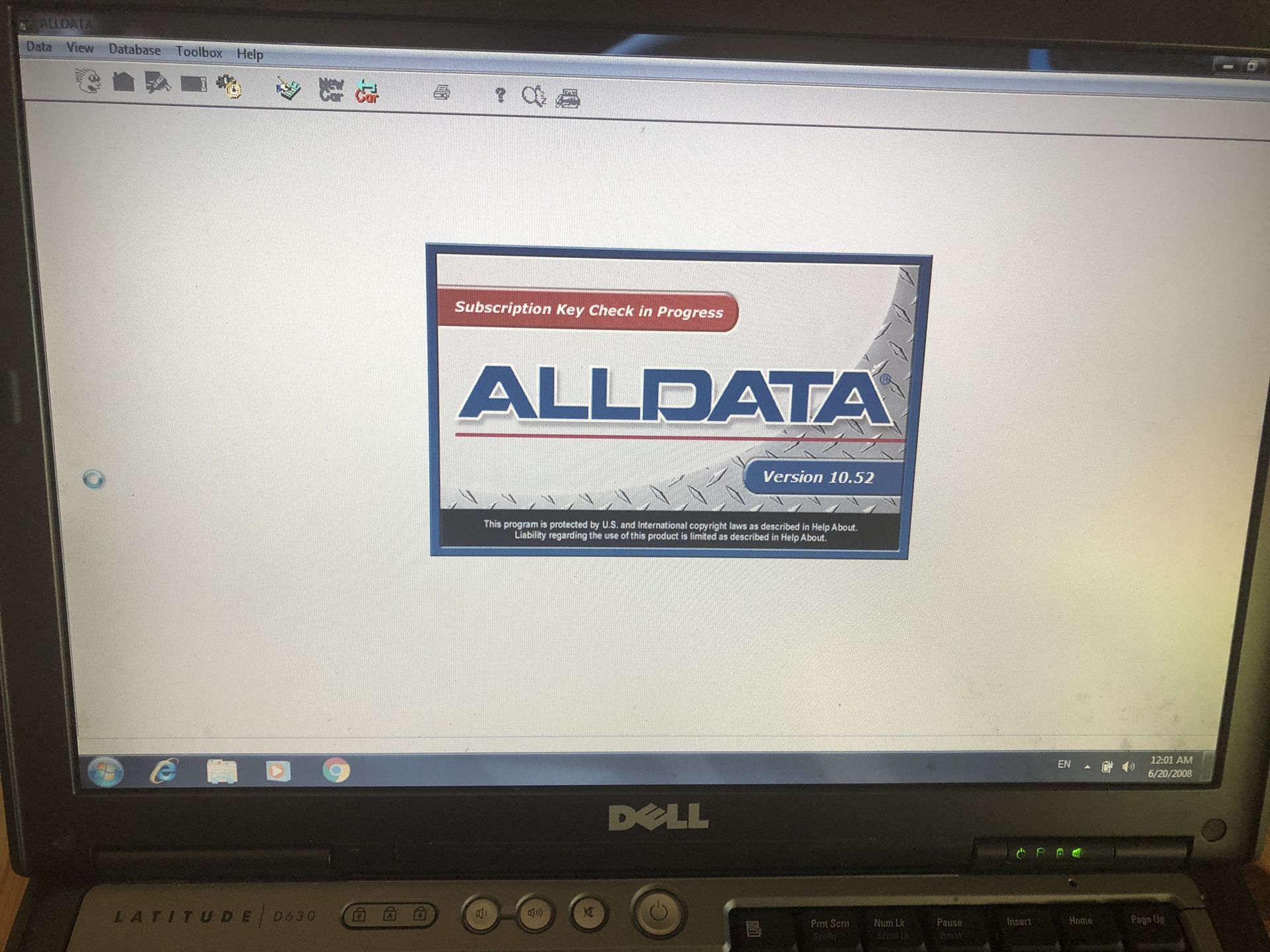 Laptop with ALLDATA