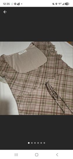 Green, Beige, and Brown Babydoll Like Top