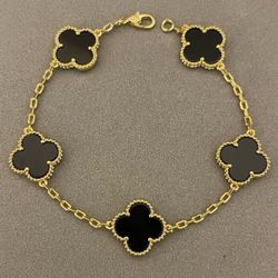 VCA Clover Bracelet Black Onyx Unisex 