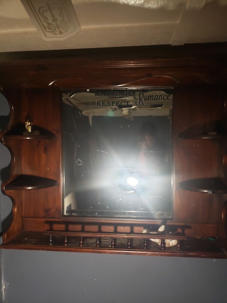 Behind Bed Dresser With Mirror