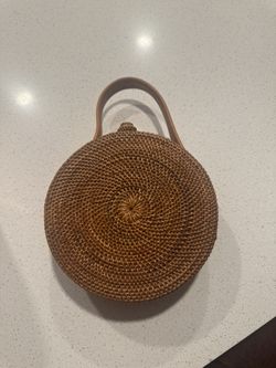 Boho Rattan Straw Handheld Purse