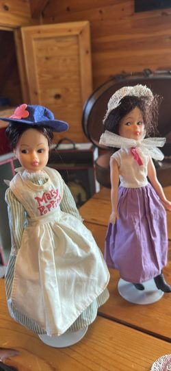 Vintage Mary Poppins & Storybook Dolls w/ Clothing Lot