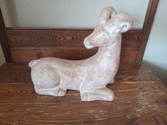 Stone Ram Figurine Decorative Sculpture