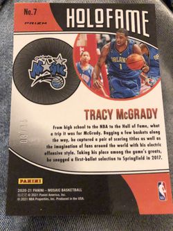 20-21 Mosaic Basketball Holo Fame Tracy McGrady /15  Thumbnail