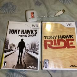 Tony Hawk Proving ground And Tony hawk Ride With Tony Hawk Ride Wireless Controller dongle for Nintendo Wii