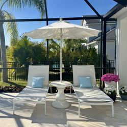 Chaise Lounges in white from Frontgate