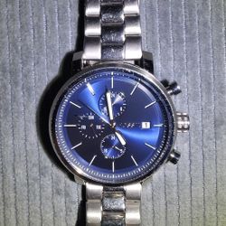 Fossil Rhett watch Men's Quartz Silver Stainless Steel Wristwatch 