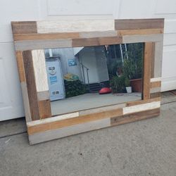Rustic Wood Mirror 