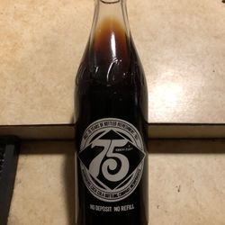 Coca  Cola 75 Year Commemorative Bottle 