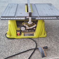 Ryobi 15a Table Saw Portable With 10" Blade With Folding Legs Stand