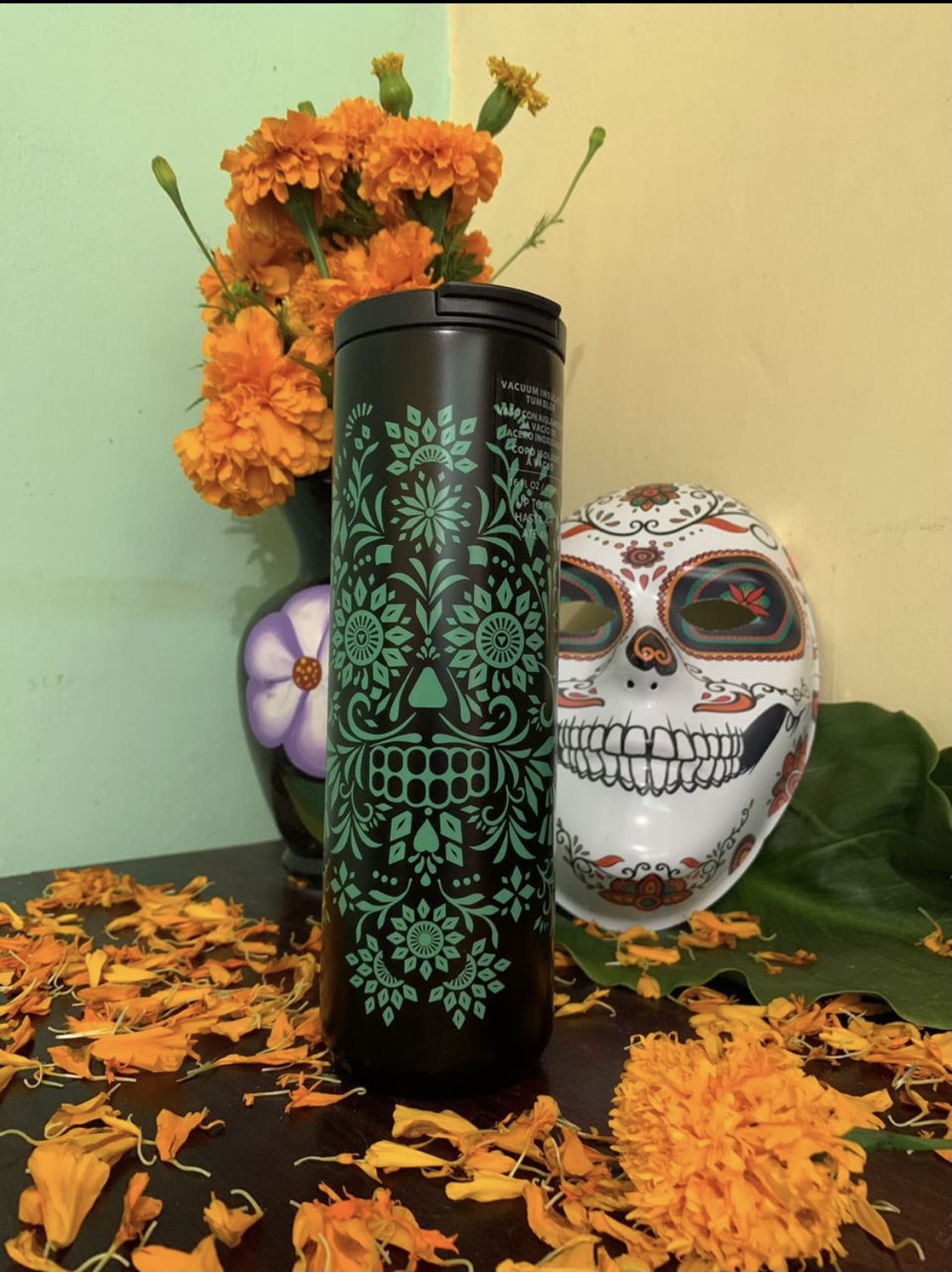 Mexico Starbucks Tumbler Halloween 2020 Dia De Muertos Vacuum Insulated Stainless