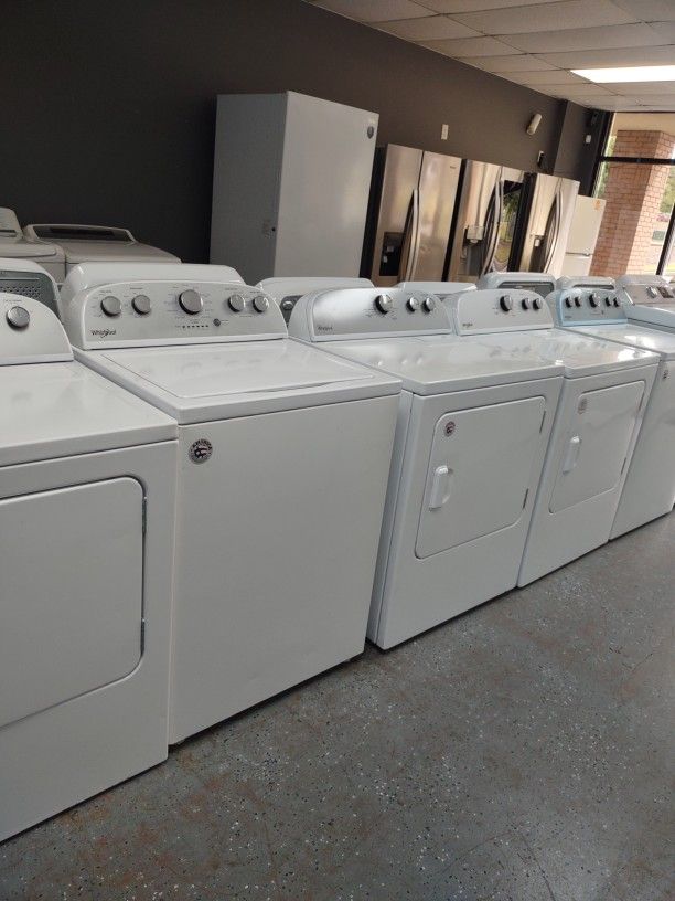WHIRLPOOL WASHER 3.8 AND DRYER SET SOIL RINSE OPTIONS WATER LEVEL