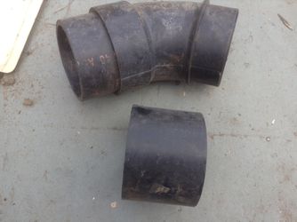 4" ABS WASTE AND VENT 45 degree elbow and coupling with 4" X 6" nipple (short piece of pipe), These are all new