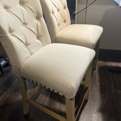 Pair of Upholstered Bar Stools — MUST GO 📍 Pickup Only (Gainesville, FL)