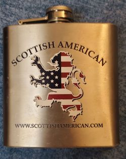 Steel hip flask