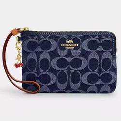 Coach Denim Wristlet 