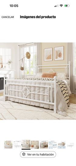 Metal bed frame size queen