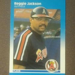 1987 Fleer Reggie Jackson California Angels #84 Baseball Card Vintage Collectible Trading Sports MLB Major League Pro