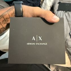 All Black Armani Exchange Watch With Bracelet 