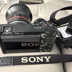 Sony ZV-E10 APS-C Camera with Rokinon 12mm F/2 Lens and more