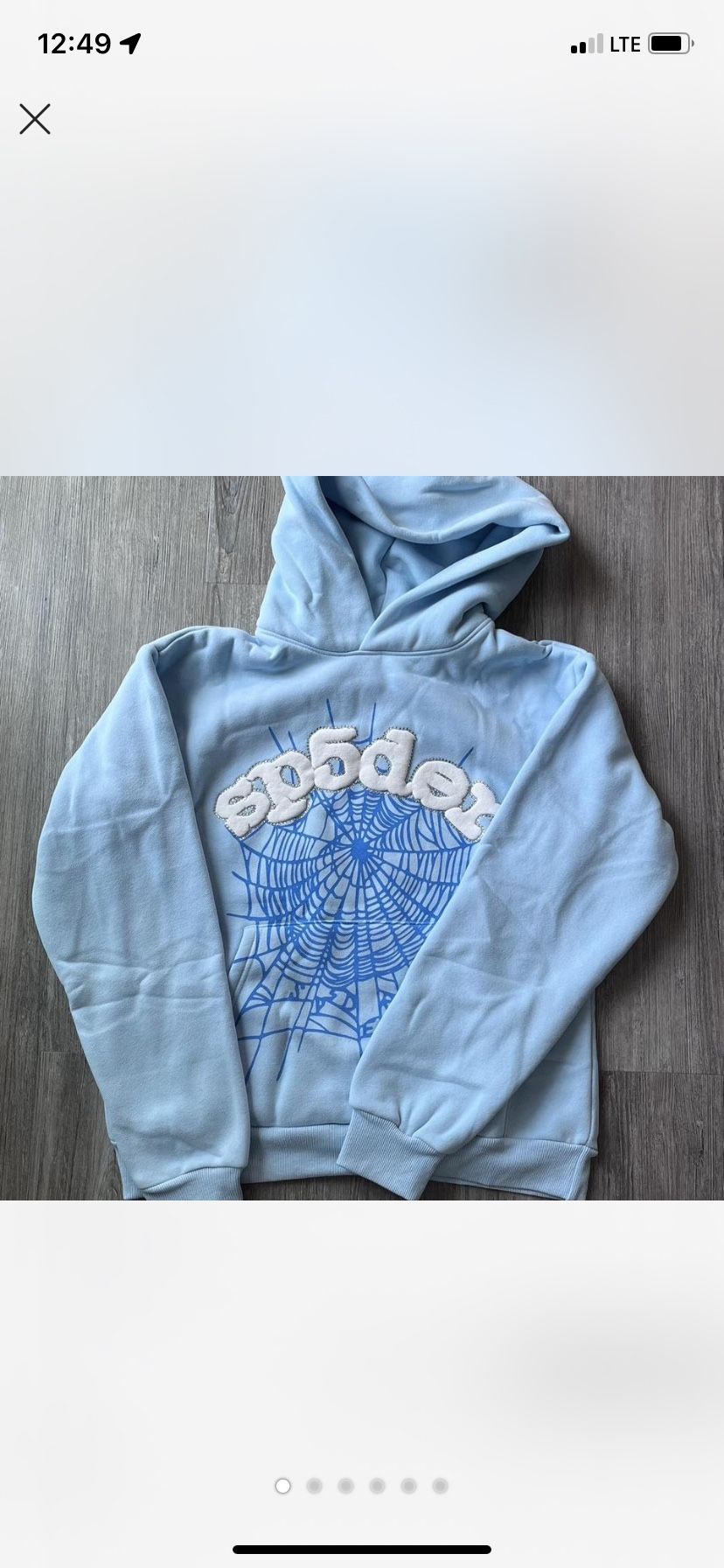 Sp5der hoodie (baby blue Web)