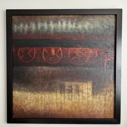 Large Modern Wall Art – 52x52 inches – Framed Canvas