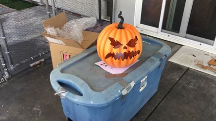 K & K interiors decoration.      Halloween Jack-O-Lantern Pumpkin