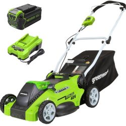 Greenworks Electrical Lawn Mower With Battery And Charger