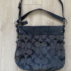 Coach C Signature Zoe Hobo Bag Black