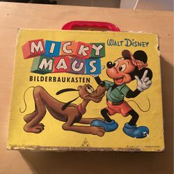 Vintage Mickey Mouse Picture Cubes Made In West Germany 