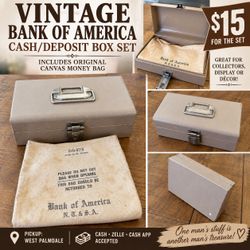 Vintage Bank of America Cash/Deposit Box Set – $15