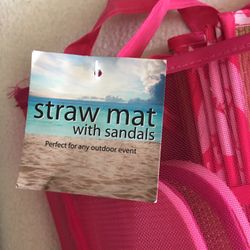 Straw Mat With Sandles