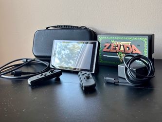 Nintendo Switch V2 Bundle + Case + Games + Dock