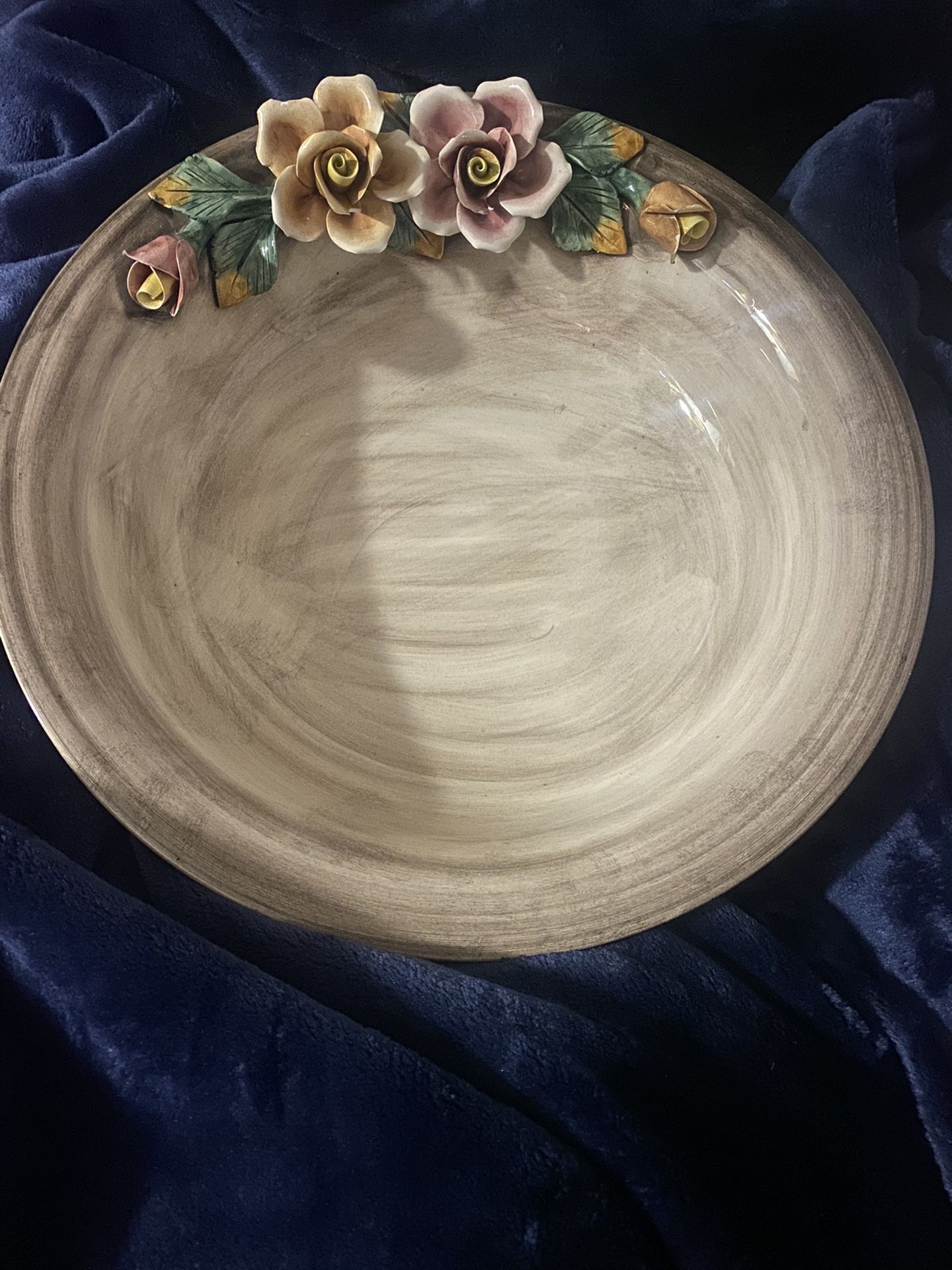 Hand painted Ceramic  Bowl With Roses 