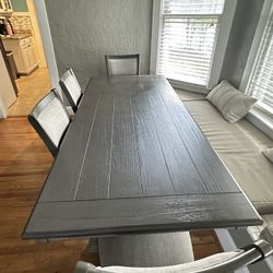 Dining Room Table with 4 chairs & matching cabinet 