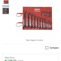 SAE Proto 20 Pc Ratcheting Wrench Set 
