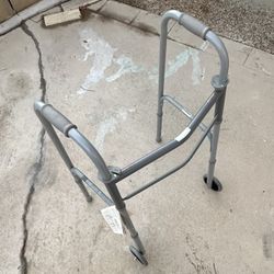 Folding Walker with 5" Wheels – Adjustable Height for Short