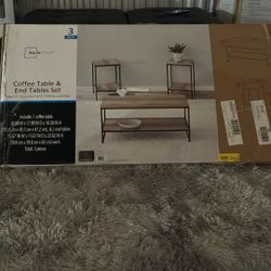 Mainstays 3-Piece Coffee Table & End Tables Set – Open Box